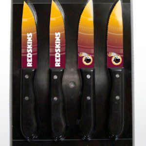 Washington Redskins Steak Knife Set - 4 Pack [NEW] NFL Chef Kitchen Knives